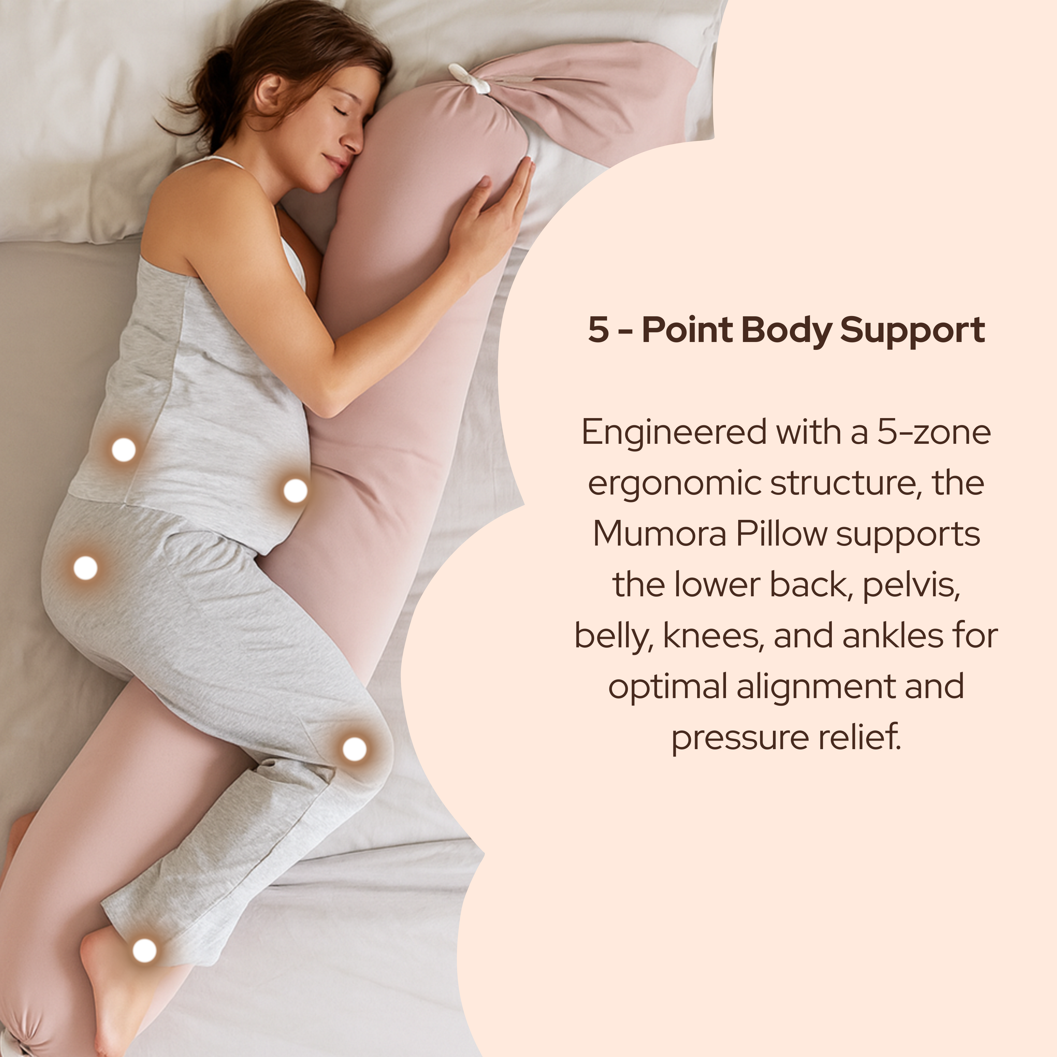 Multifunctional Sleeping and Maternity Pillow.